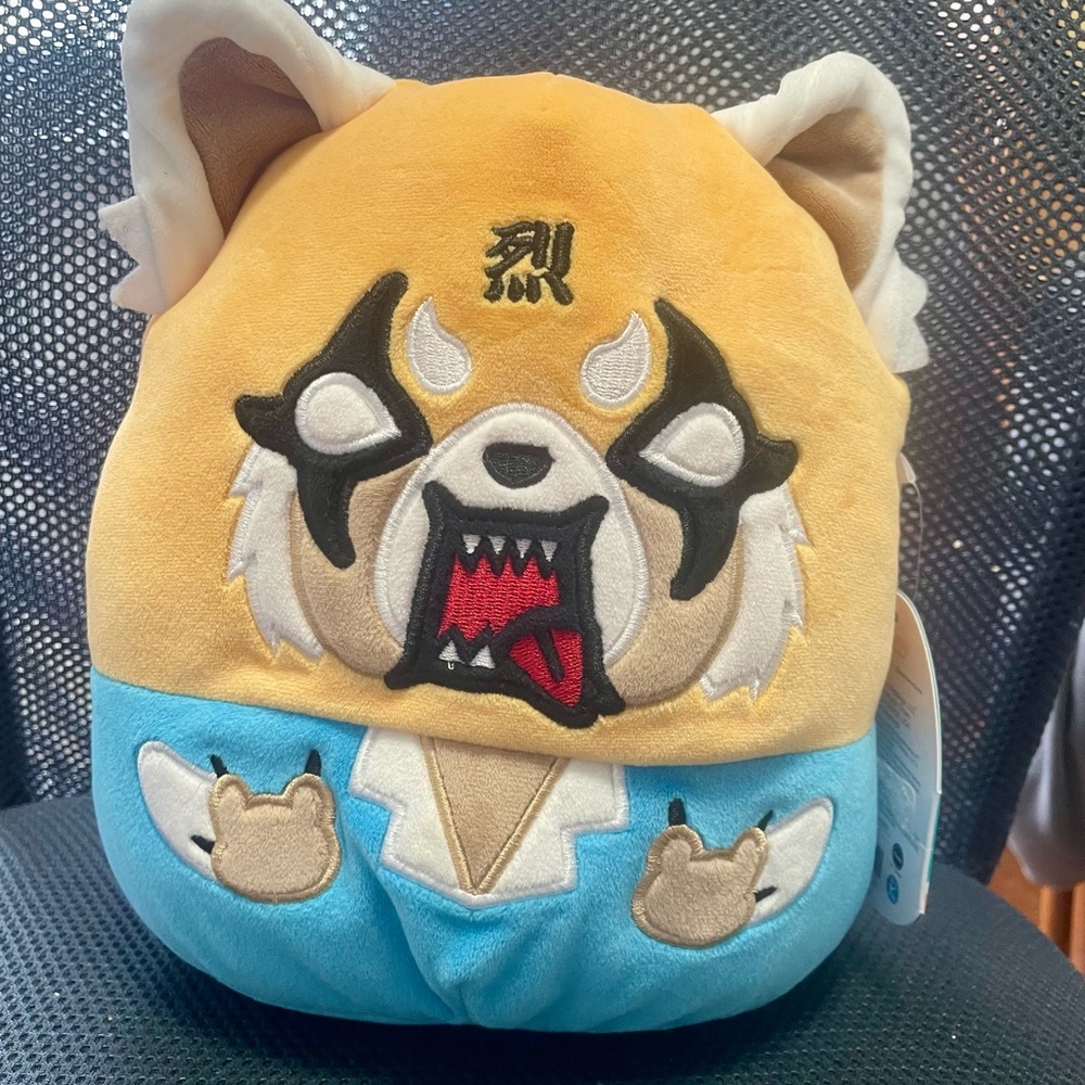 Aggretsuko with Rage expression squishmallow